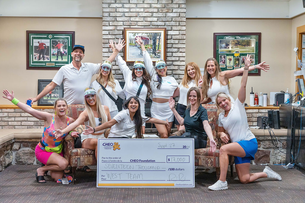 The West Team presenting a $17,000 donation to the CHEO Foundation at the 10th West Classic Cup