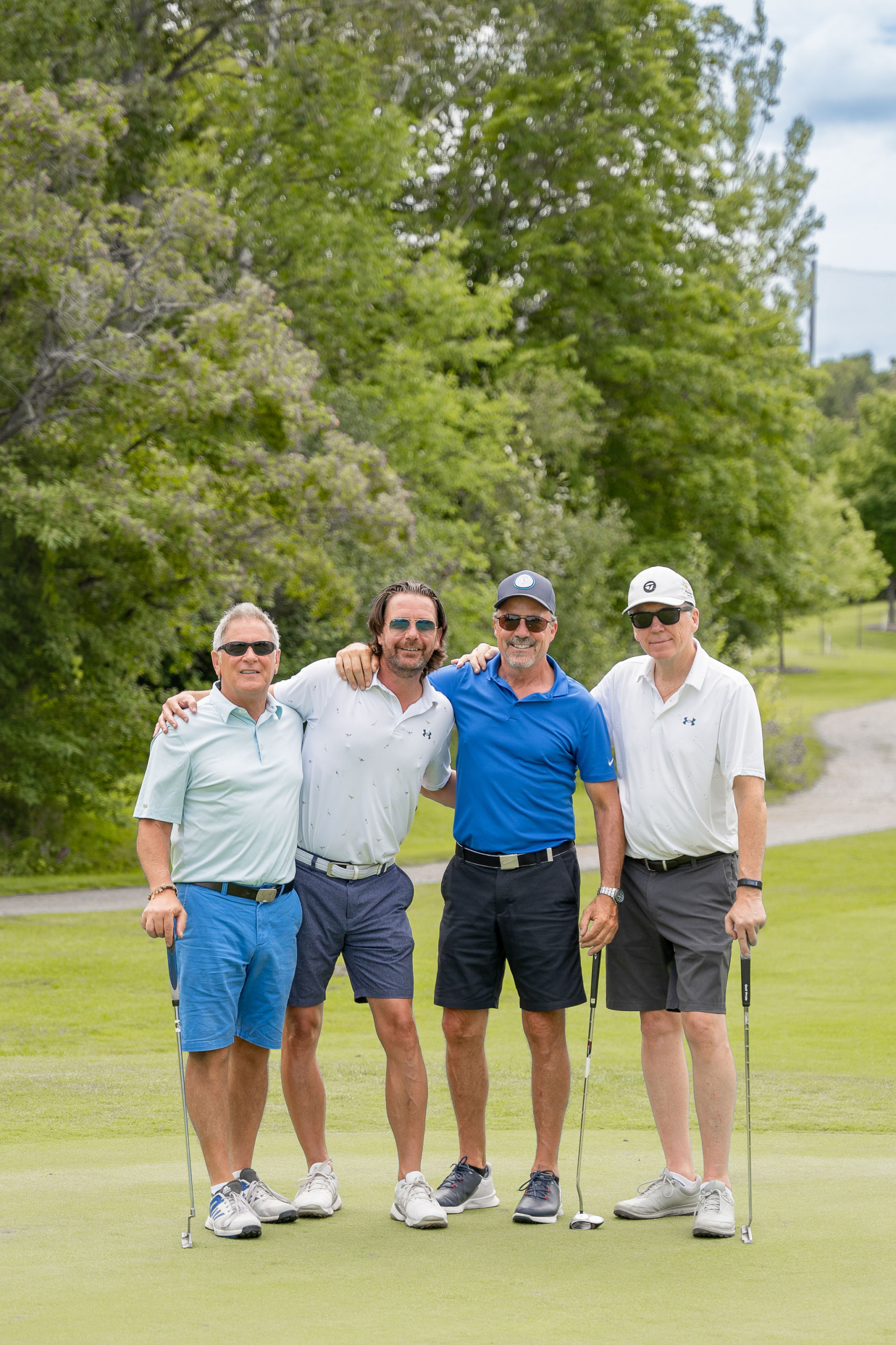 Newfound Recruitment dinner sponsor group on the golf course at the West Classic Cup
